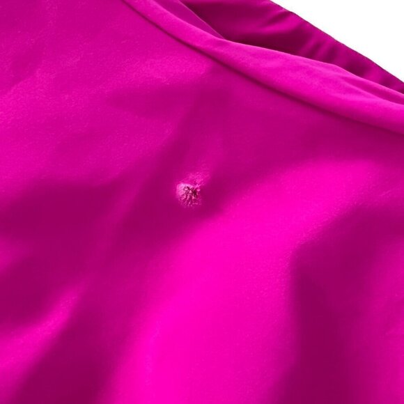 Chiara Boni Womens Dress 40 Magenta Eliisse One Shoulder Ruffle Midi Polyamide - Picture 4 of 11